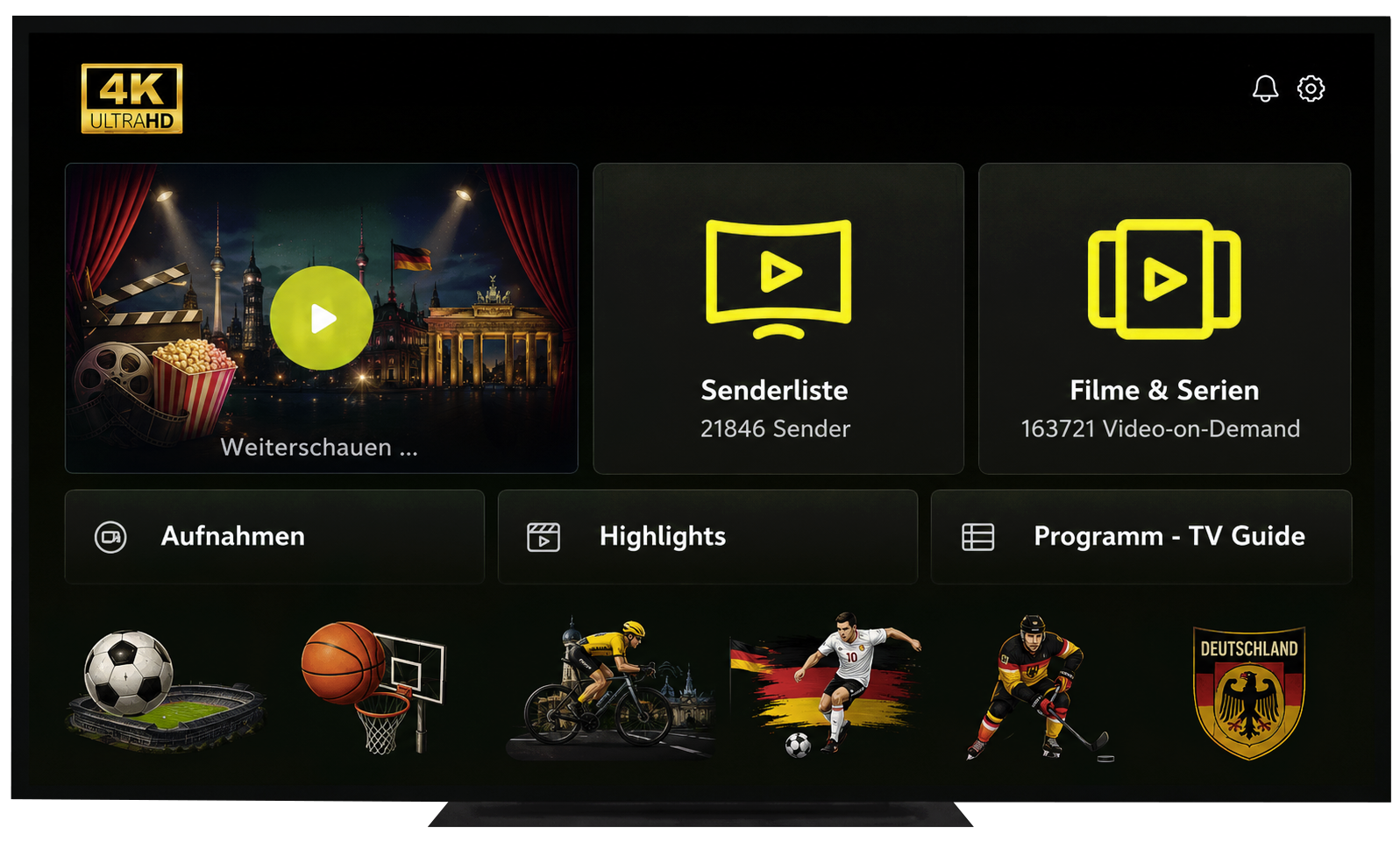 IPTV Norge dashboard med norsk live TV, IPTV 4K og nordic IPTV
